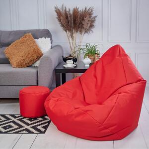Supplies sedací vak OUTDOOR RELAX nesnímatelný potah - polyester v červené barvě