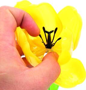Umělý Tulipán žlutý, krystalický 61cm, 12ks