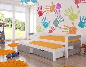 Dětská postel s přistýlkou FRAGA Barva: bílá / zelená