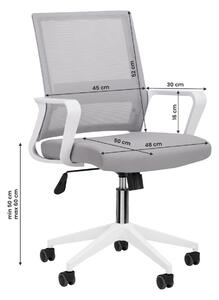 Kancelářská židle QS-11 - bílo-šedá