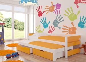 Dětská postel s přistýlkou FRAGA Barva: bílá / růžová