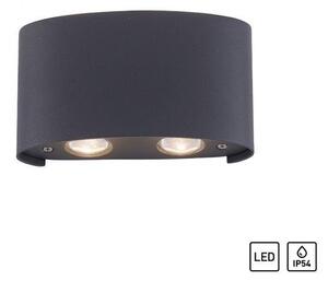 PN 9487-13 CARLO LED nástěnná lampa, 4 bodové, antracit, venkovní i vnitřní, dekorativní 3000K - PAUL NEUHAUS