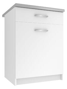 Kuchyňská skříňka Belini spodní se zásuvkami 60 cm bílý mat s pracovní deskou TOR SDSZ1-60/0/WT/WT/0/E