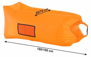 TEMPO Nafukovací sedací vak/lazy bag, oranžová, LEBAG
