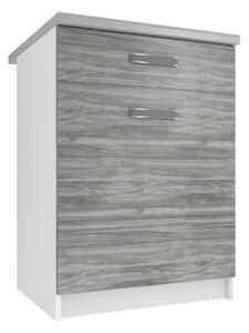 Kuchyňská skříňka Belini spodní se zásuvkami 60 cm šedý antracit Glamour Wood s pracovní deskou
