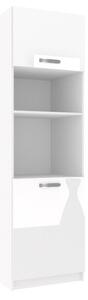 Vysoká kuchyňská skříňka Belini pro vestavnou troubu 60 cm bílý lesk INF SSP60/0/WT/W/0/F