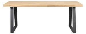 Rowico Home, Jídelní stůl z masivního dubu BROOKLYN Oak/black, 170x95 cm | dub, přírodní, černá 119836