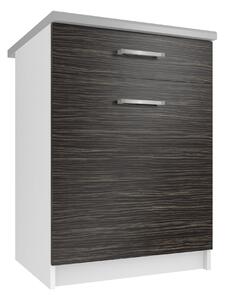 Kuchyňská skříňka Belini spodní se zásuvkami 60 cm královský eben s pracovní deskou