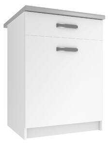 Kuchyňská skříňka Belini spodní se zásuvkami 60 cm bílý mat s pracovní deskou TOR SDSZ1-60/0/WT/WT/0/F