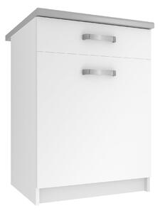 Kuchyňská skříňka Belini spodní se zásuvkami 60 cm bílý mat s pracovní deskou TOR SDSZ1-60/0/WT/WT/0/U