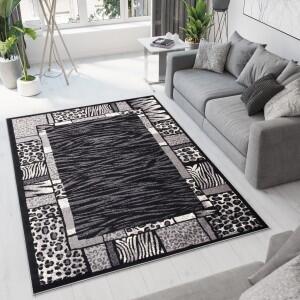Makro Abra Kusový koberec CHEAP J316B černý Rozměr: 140x200 cm