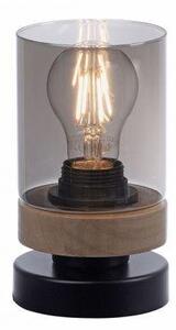 LD 11310-18 PASQUAL Stolní lampa, kouřové sklo, dřevo, E27 - LEUCHTEN DIREKT