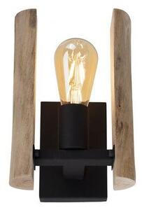 LD 15701-79 LED nástěnné svítidlo, přírodní dřevo, rustikální, černá, 1 ramenné - LEUCHTEN DIREKT