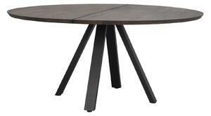 Rowico Home, Kulatý jídelní stůl CARRADALE Brown/black, 150x150 cm | hnědá, černá 120323
