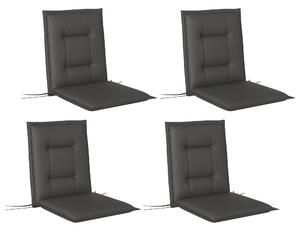 Outsunny Sada 4 Polstrů na Židle 108 x 50 x 5 cm s Popruhy, Venkovní a Vnitřní Polstry, Podložky na Židle, Podložky na Lavice pro Zahradní Nábytek, Jí