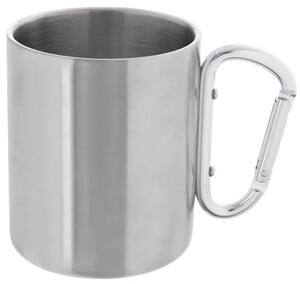 Hrnek dvoustěnný s karabinou, 0,35 l, nerezový ORION 112441
