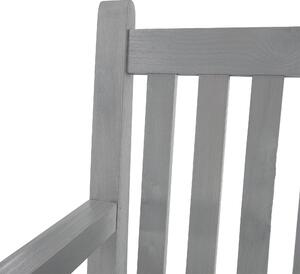 Tempo Kondela Dřevěná zahradní lavička, šedá, 124 cm, KOLNA