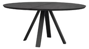 Rowico Home, Kulatý jídelní stůl CARRADALE Black, 150x150 cm | černá 120328