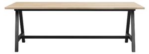 Rowico Home, Obdélníkový jídelní stůl CARRADALE Whitewash/black, 220x100 cm | přírodní, černá 120340