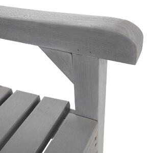 Tempo Kondela Dřevěná zahradní lavička, šedá, 150 cm, FABLA