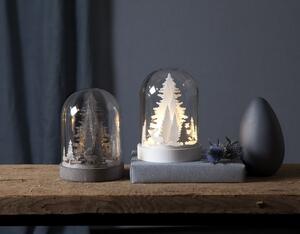 Star Trading, Vánoční stolní LED dekorace KUPOL FOREST | bílá, čirá