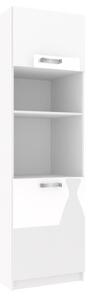 Vysoká kuchyňská skříňka Belini pro vestavnou troubu 60 cm bílý lesk INF SSP60/0/WT/W/0/D