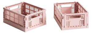 HAY Úložné boxy Colour Crate, Mini, 2 kusy, Blush