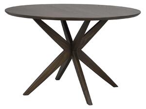 Rowico Home, Kulatý jídelní stůl CALVERTON Brown, 120x120 cm | hnědá 120652