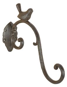 Litinový držák na květináč Vintage, 6,5x24 cm, hnědá