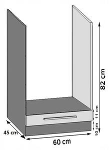Kuchyňská skříňka Belini spodní pro vestavnou troubu 60 cm královský eben bez pracovní desky TOR SDP60/0/WT/HK/0/B1
