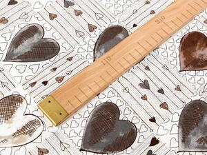 Biante Bavlněný povlak na polštář s lemem Sandra SA-027 Tmavé srdce na smetanovém 30 x 50 cm