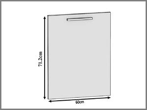 Panel na myčku Belini zakrytý 60 cm šedý antracit Glamour Wood TOR PZ60/1/WT/GW/0/B1