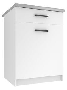 Kuchyňská skříňka Belini spodní se zásuvkami 60 cm bílý mat s pracovní deskou TOR SDSZ1-60/0/WT/WT/0/B1