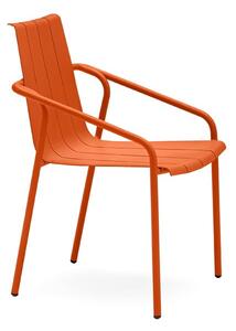 Oranžové kovové zahradní židle v sadě 4 ks Fleole – Ezeis