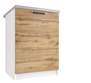 Kuchyňská skříňka Belini spodní 60 cm dub wotan s pracovní deskou TOR SD60/0/WT/DW/0/B1/