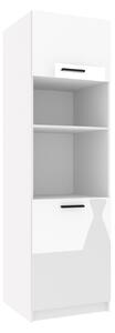 Vysoká kuchyňská skříňka Belini pro vestavnou troubu 60 cm bílý lesk INF SSP60/1/WT/W/0/B1