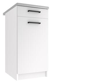Kuchyňská skříňka Belini spodní se zásuvkami 40 cm bílý mat s pracovní deskou TOR SDSZ1-40/1/WT/WT/0/B1