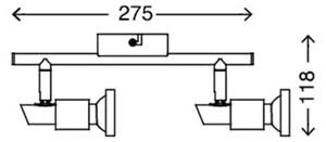 Briloner 2991-022 - LED Bodové svítidlo COOL 2xGU10/3W/230V