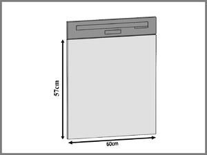 Panel na myčku Belini odkrytý 60 cm šedý lesk INF PO60/1/WT/S/0/0