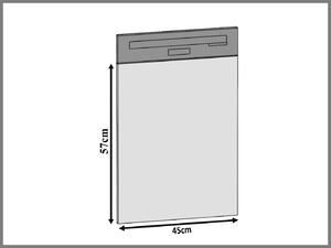 Panel na myčku Belini odkrytý 45 cm šedý lesk INF PO45/1/WT/S/0/0