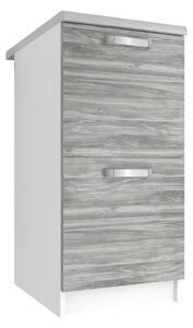 Kuchyňská skříňka Belini spodní 40 cm šedý antracit Glamour Wood s pracovní deskou TOR SD2-40/0/WT/GW/0/U