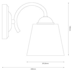 Nástěnná lampa PAFOS 1xE27/15W/230V černá