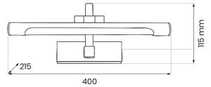 LED Koupelnové osvětlení zrcadla VINCI LED/12W/230V 40 cm IP44 černá