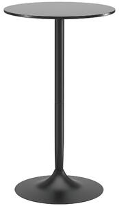 HOMCOM Barový stůl bistro Ø60 x 102 cm Kulatý stůl pro večírek nebo bar, černý | Aosom