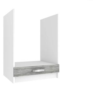Kuchyňská skříňka Belini spodní pro vestavnou troubu 60 cm šedý antracit Glamour Wood bez pracovní desky TOR SDP60/0/WT/GW/0/U