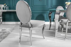 FurniGO Luxusní židle Modern Barock samet šedá