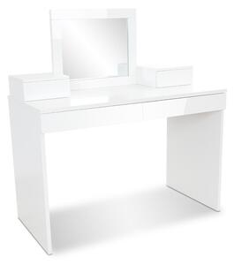 Toaletní stolek z zrcadlem Combo 14 i 10 - Bílý/MDF Bílý lesk - Konec série