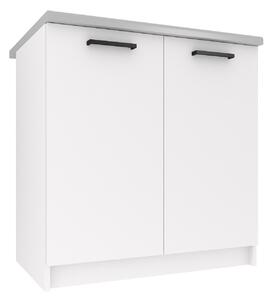Kuchyňská skříňka Belini spodní 80 cm bílý mat s pracovní deskou TOR SD80/0/WT/WT/0/B1