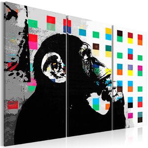 Obraz - Opice Myslitel od Banksyho 90x60