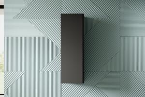Závěsná skříňka Loftia vertikální - černá / černý mat